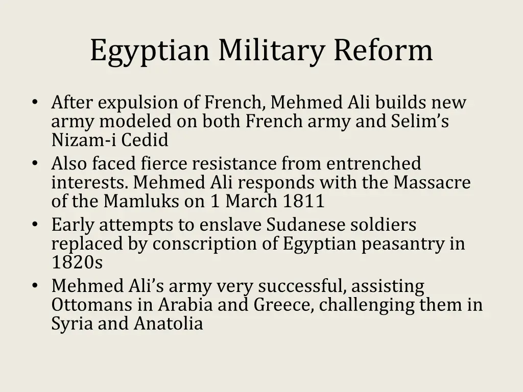 egyptian military reform 1