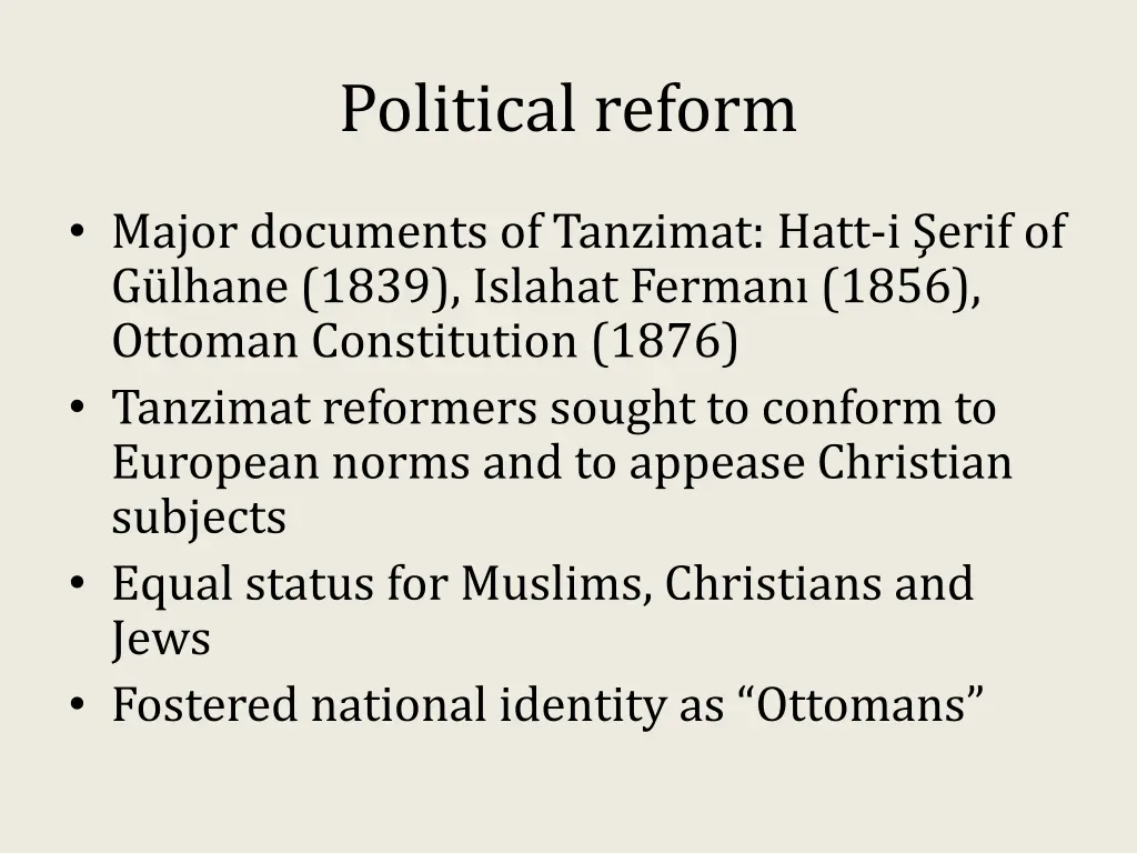 political reform