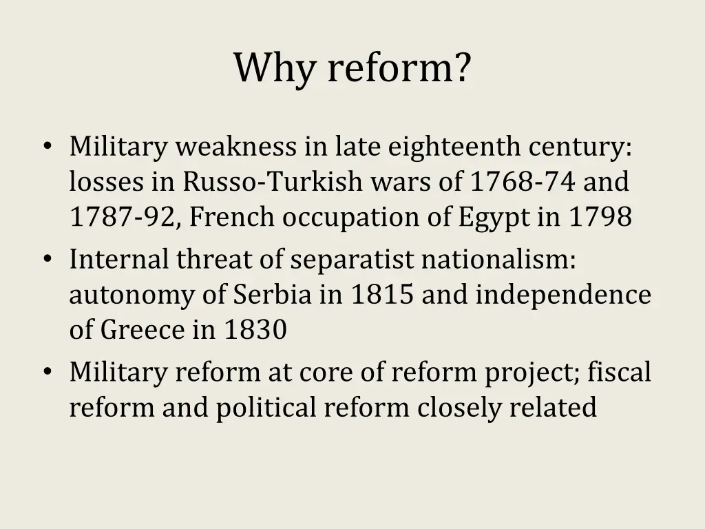 why reform