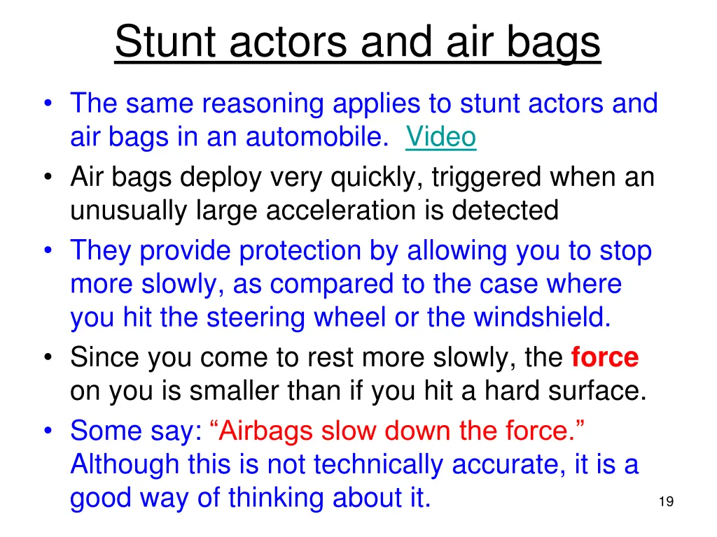 stunt actors and air bags