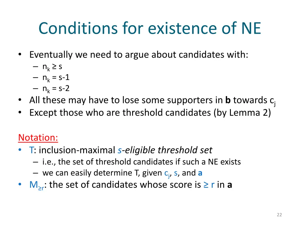 conditions for existence of ne 2