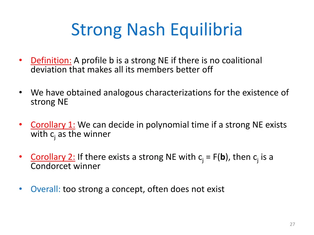 strong nash equilibria