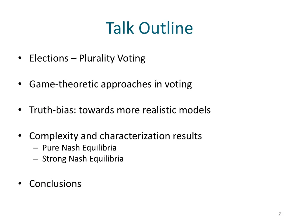 talk outline