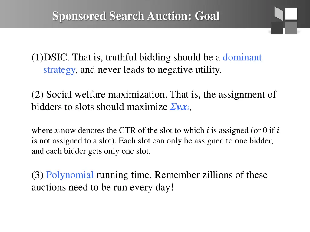 sponsored search auction goal