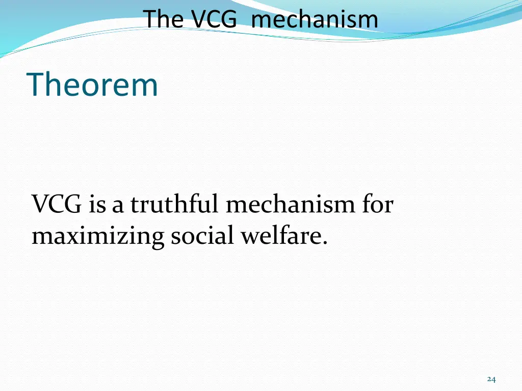 the vcg mechanism 10