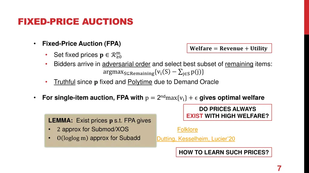 fixed price auctions