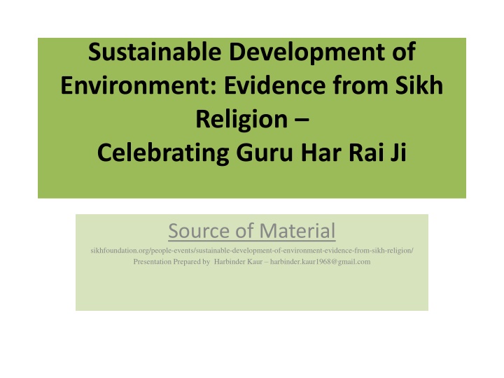 sustainable development of environment evidence