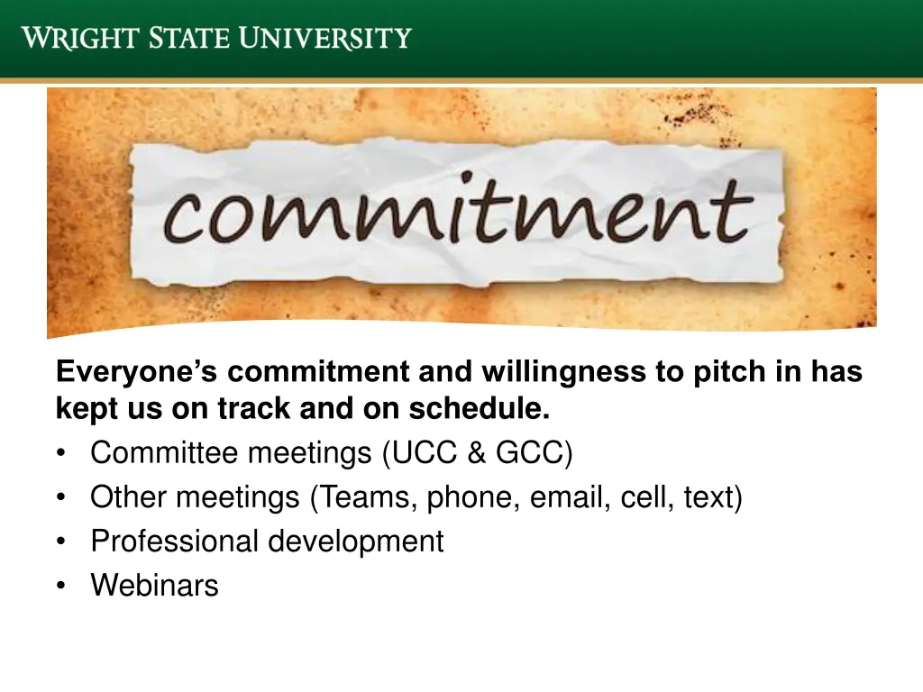 everyone s commitment and willingness to pitch