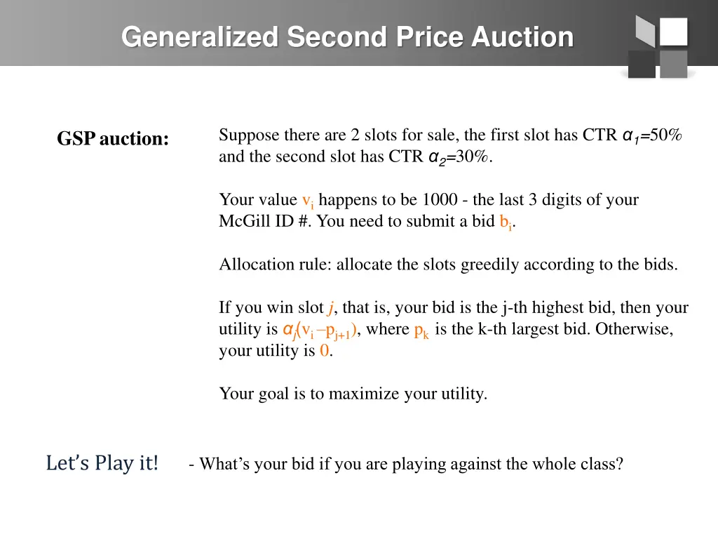 generalized second price auction