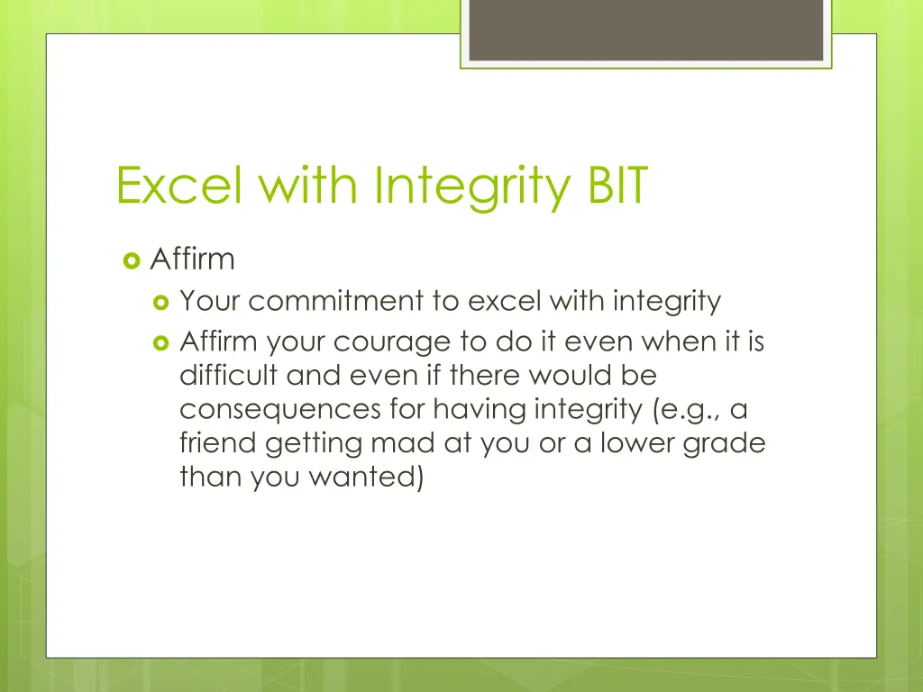 excel with integrity bit 4