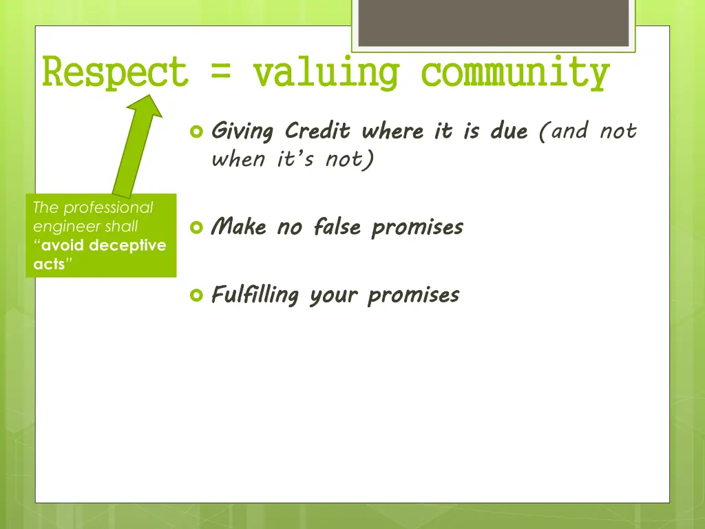 respect valuing community