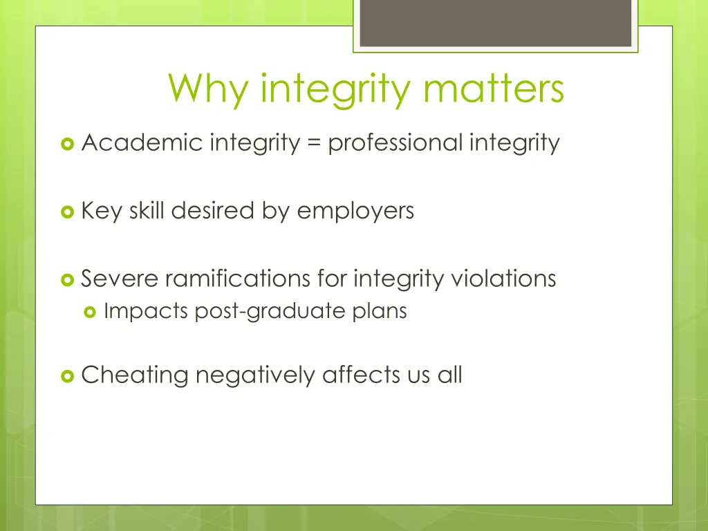 why integrity matters