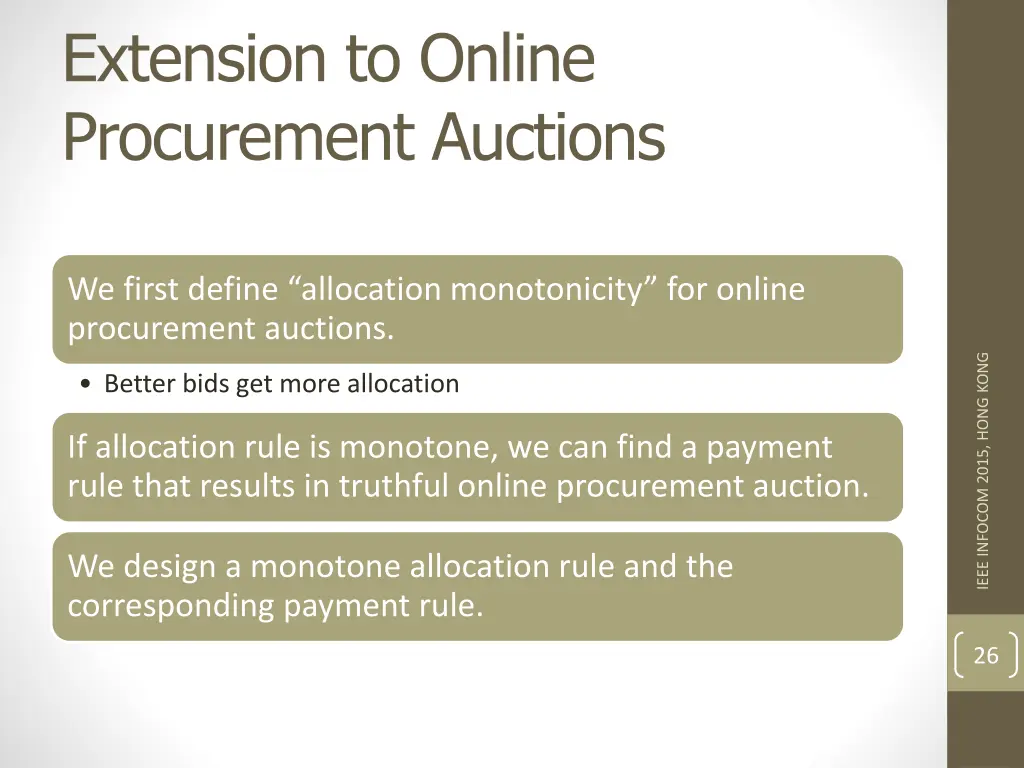 extension to online procurement auctions