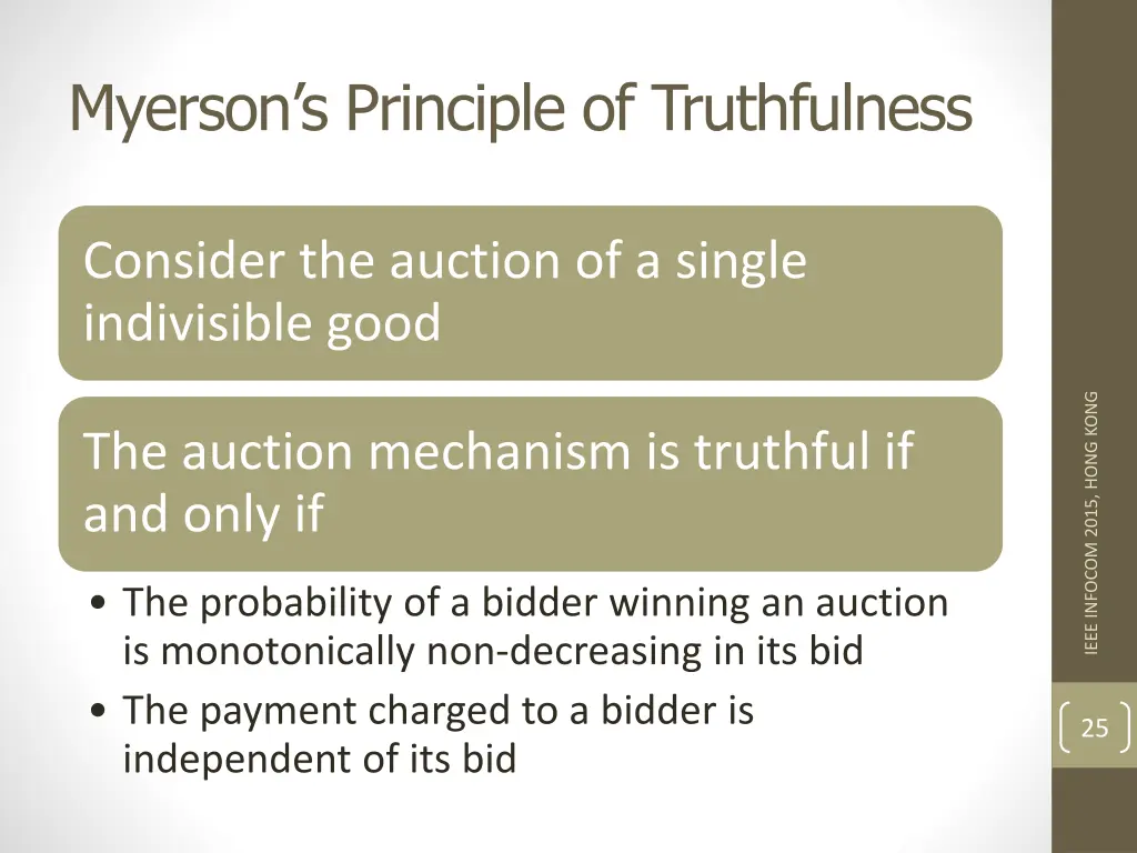 myerson s principle of truthfulness