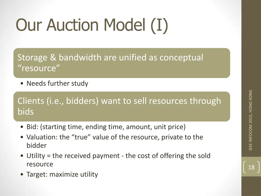 our auction model i