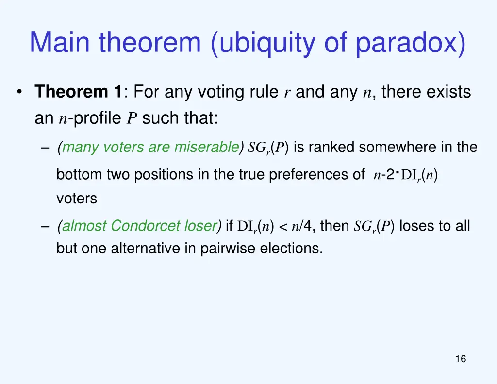 main theorem ubiquity of paradox