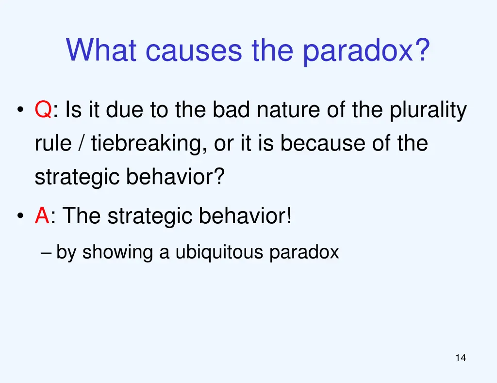 what causes the paradox