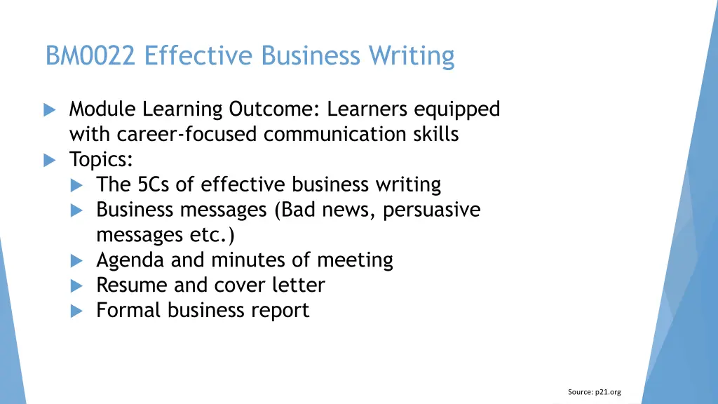 bm0022 effective business writing