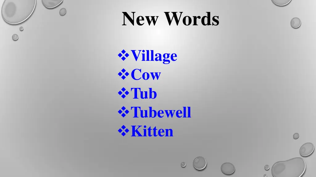 new words