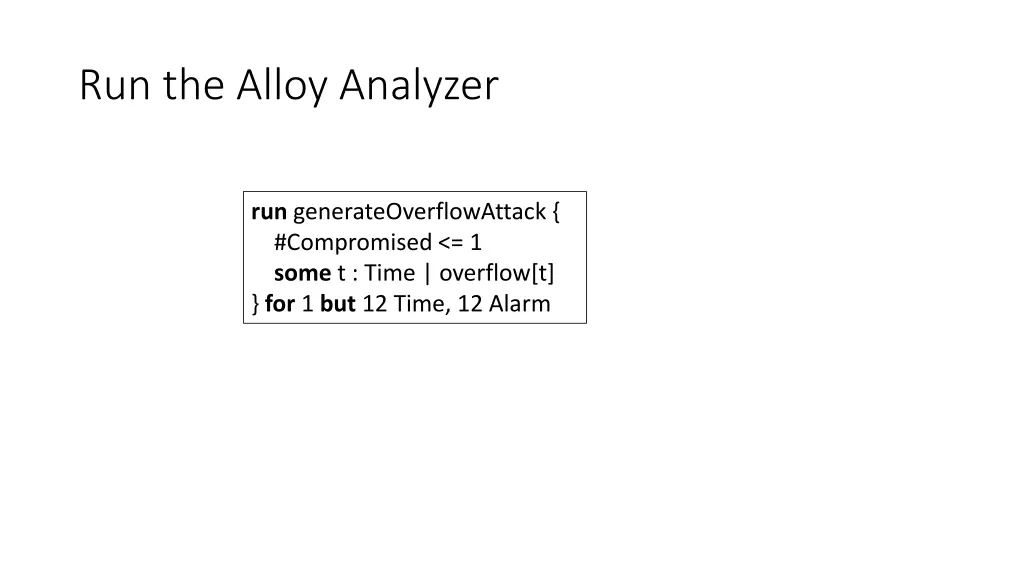 run the alloy analyzer