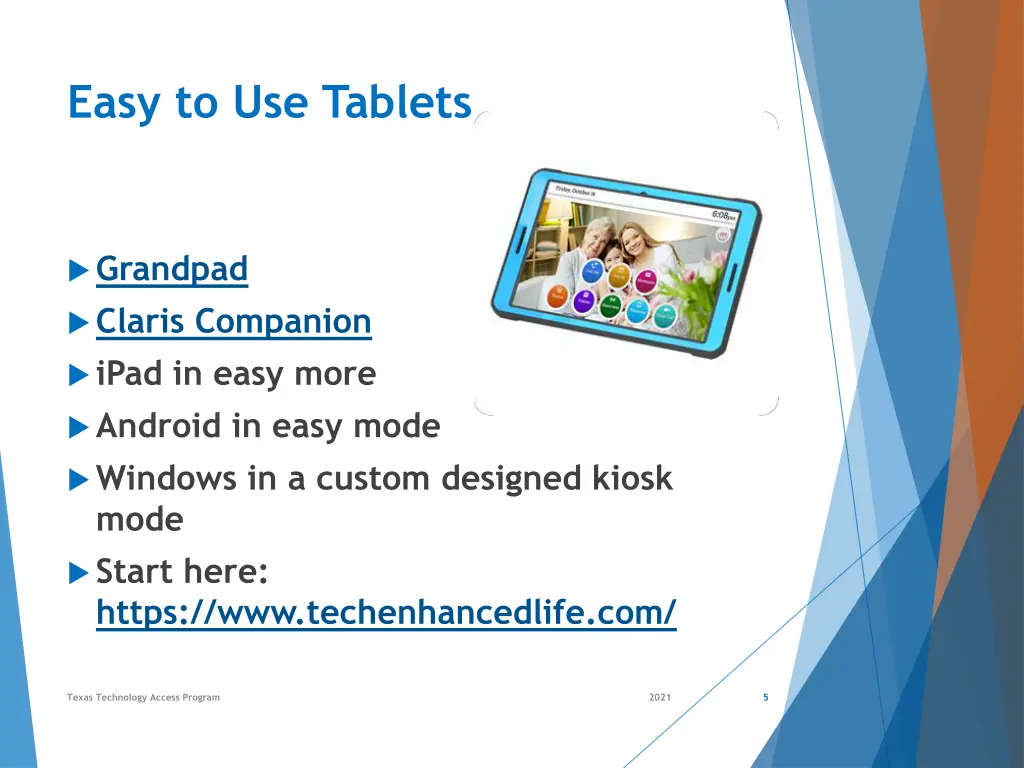 easy to use tablets