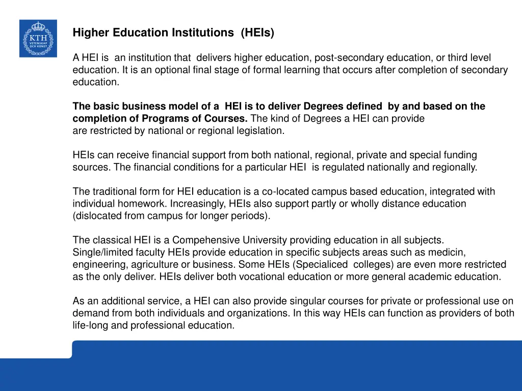 higher education institutions heis