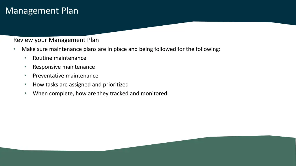 management plan