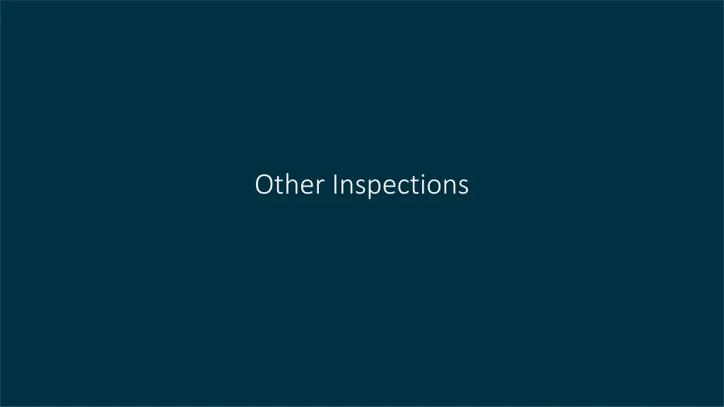 other inspections