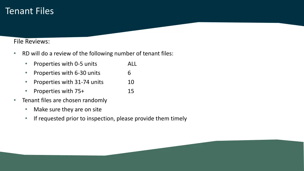 tenant files