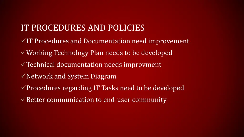 it procedures and policies