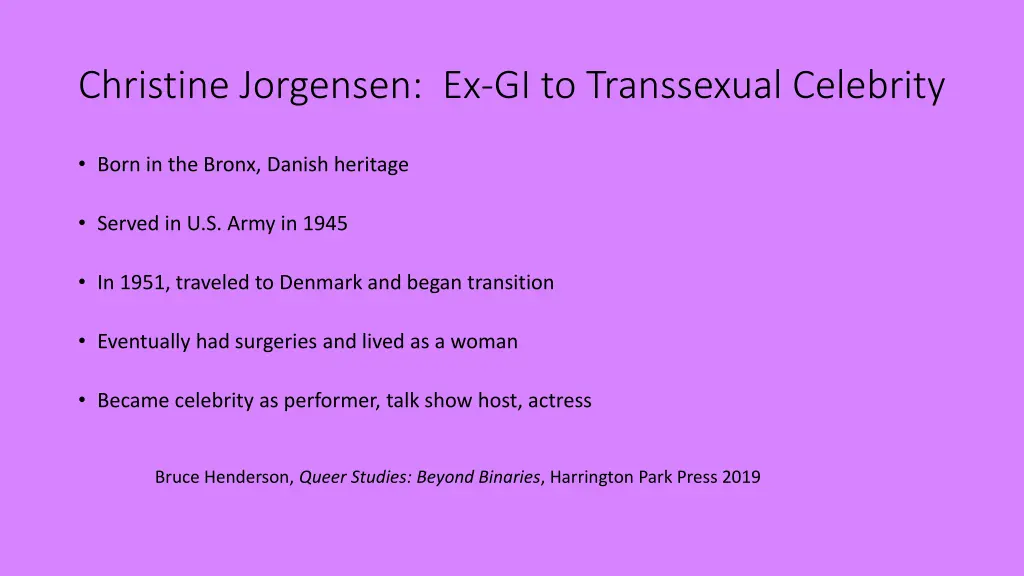 christine jorgensen ex gi to transsexual celebrity