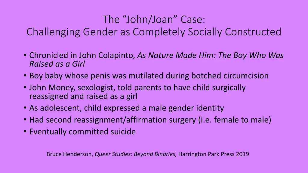 the john joan case