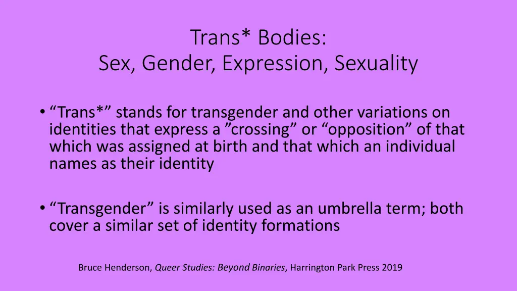 trans bodies