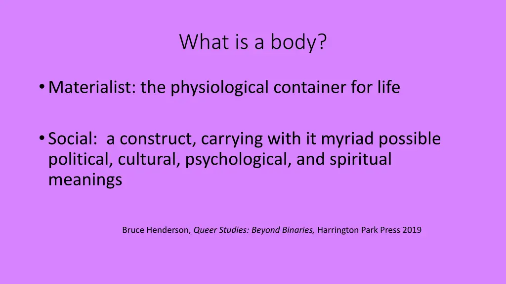 what is a body