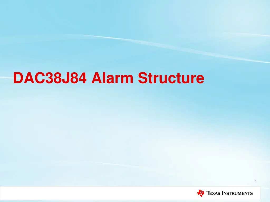 dac38j84 alarm structure