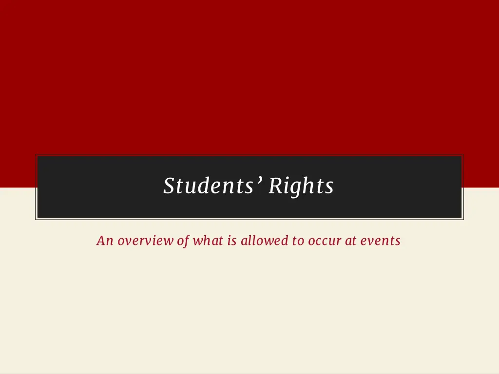 students rights