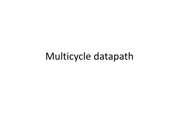 multicycle datapath