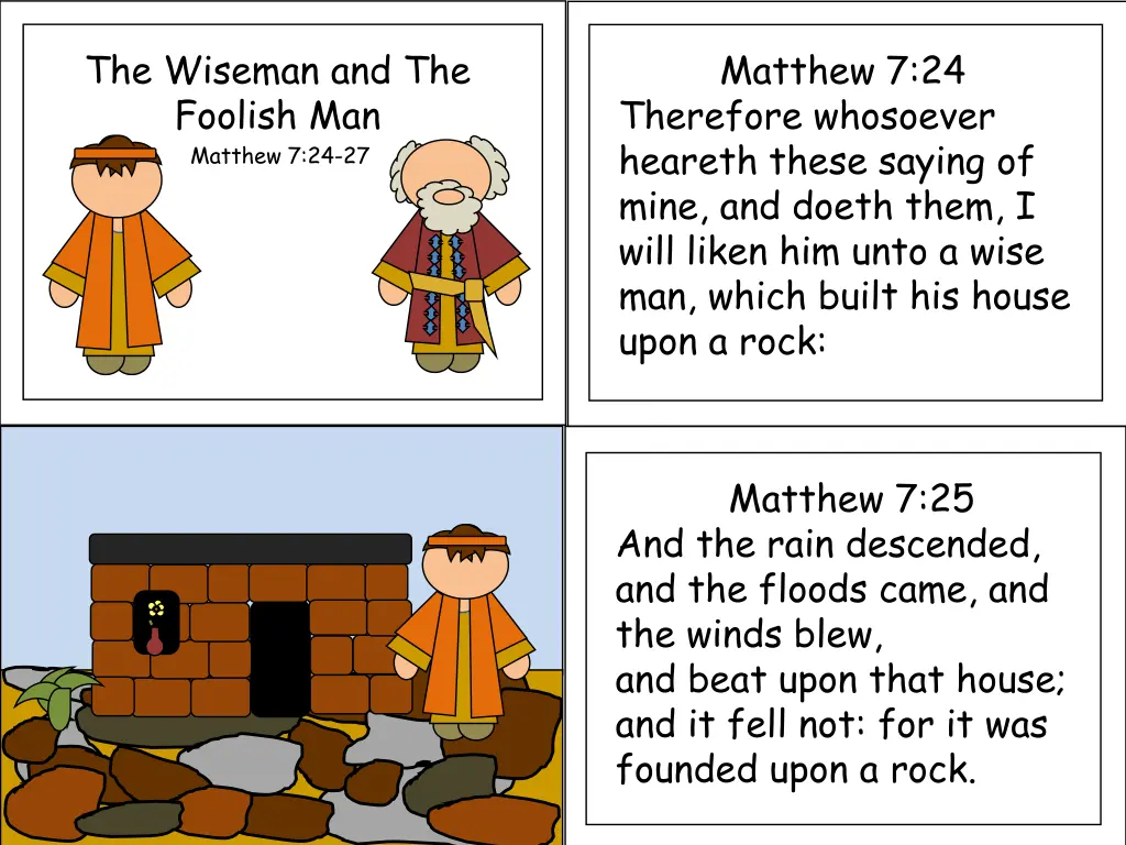 the wiseman and the foolish man matthew 7 24 27