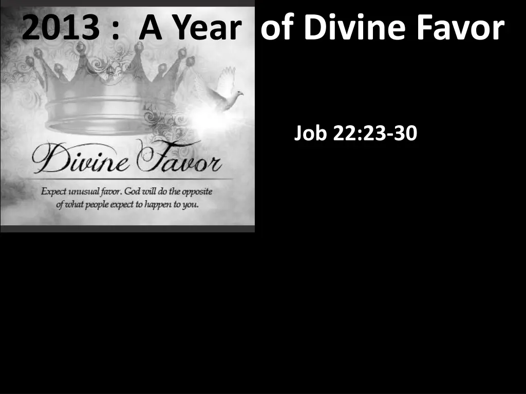 2013 a year of divine favor 1