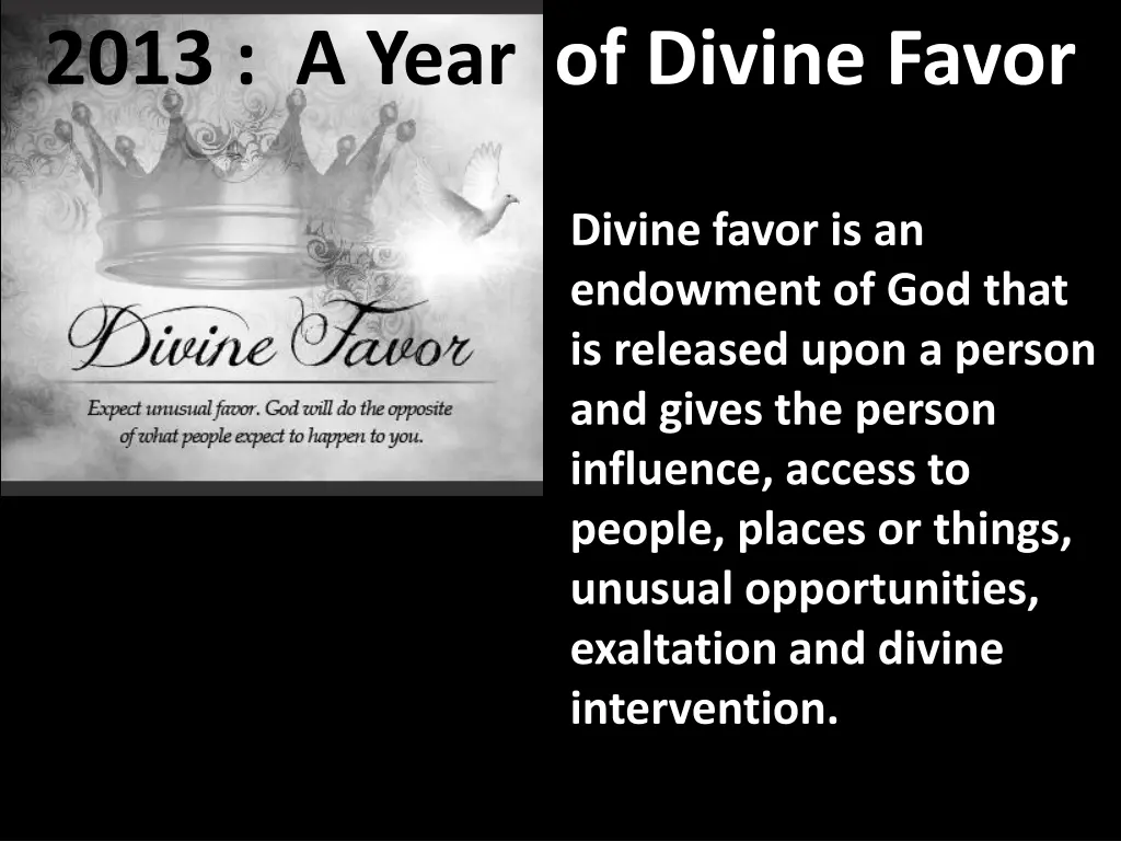 2013 a year of divine favor 2