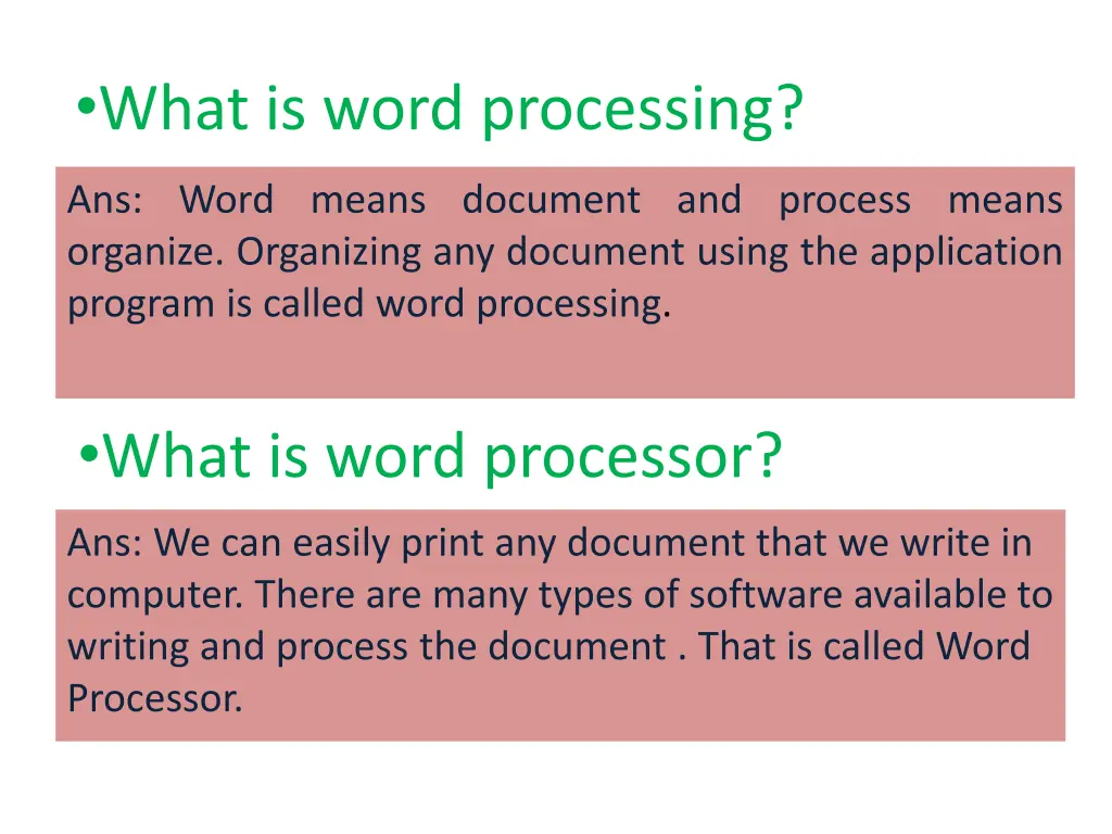 what is word processing