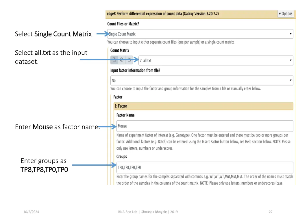 select single count matrix single count matrix