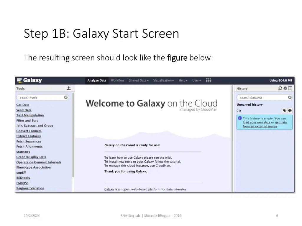 step 1b galaxy start screen