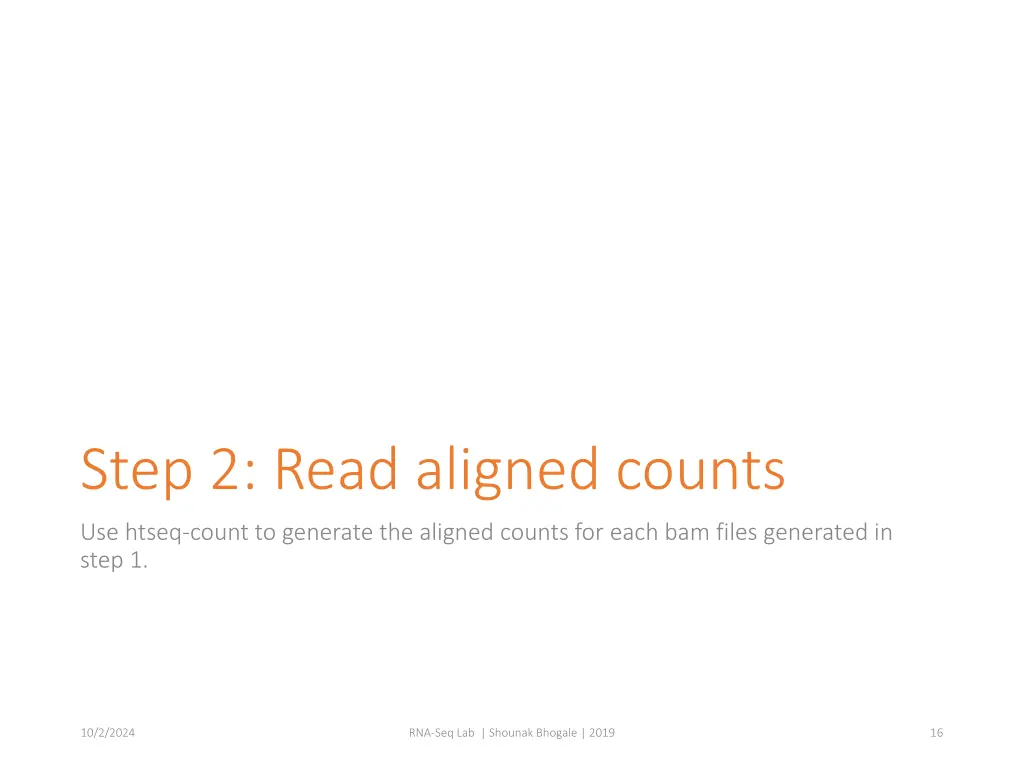 step 2 read aligned counts