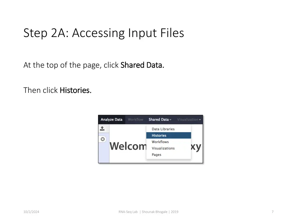 step 2a accessing input files