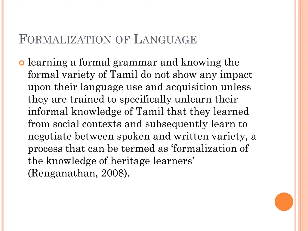 f ormalization of l anguage