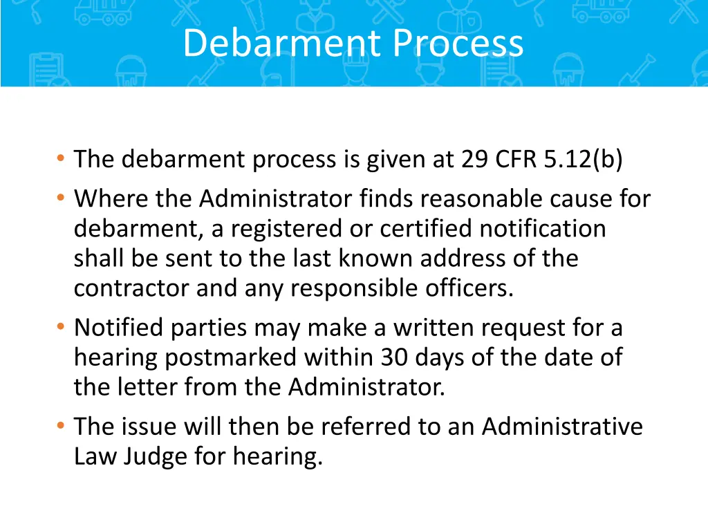 debarment process