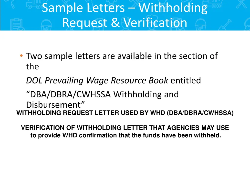 sample letters withholding request verification