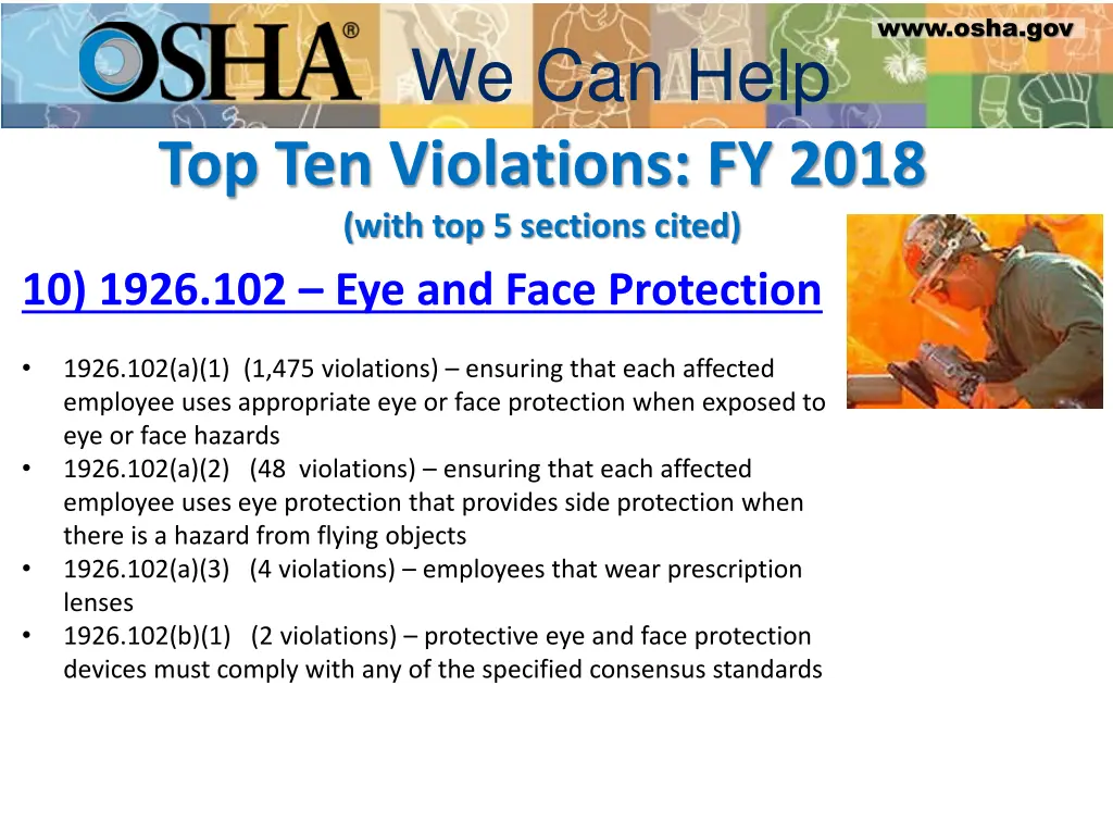 www osha gov 10