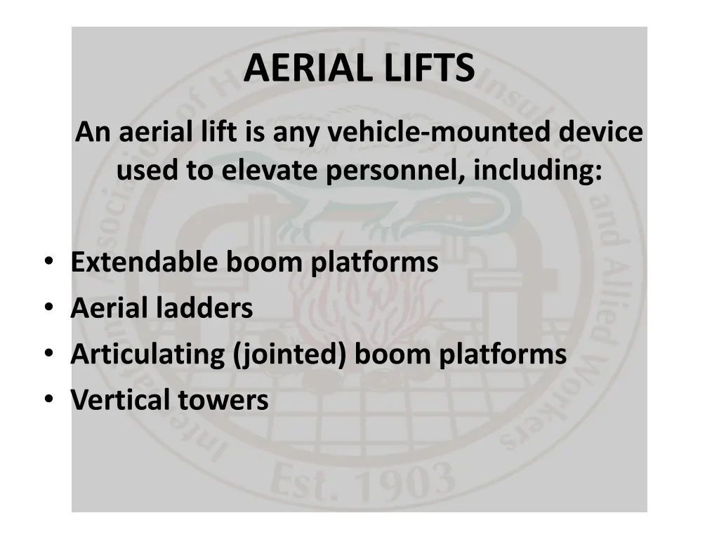 aerial lifts